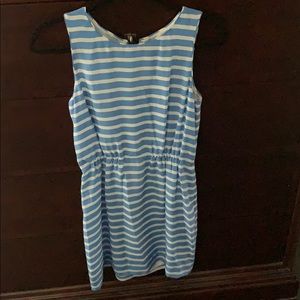 Jcrew Silk Blue and White striped Dress